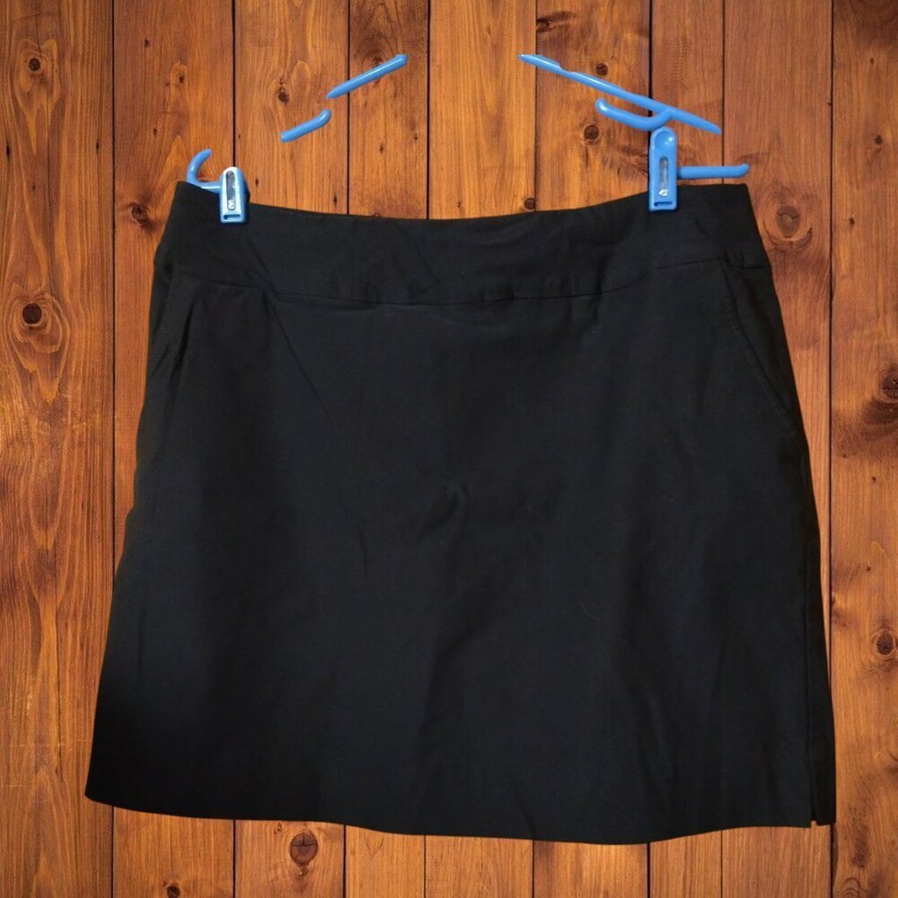 Up! Women's Size 14 Pull On Black Comfort Waist Skort Skirt Tennis Golf Casual